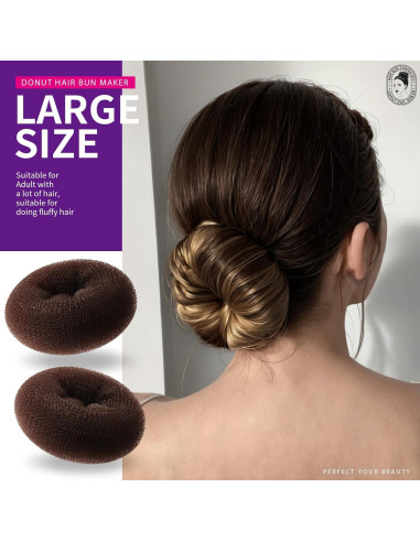 Conjunto Hacer Moño Donut Teenitor - 7 Piezas Marrón