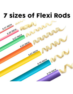 Set de 47 Rulos Flexibles Sin Calor xnicx 18 cm para Cabello 2