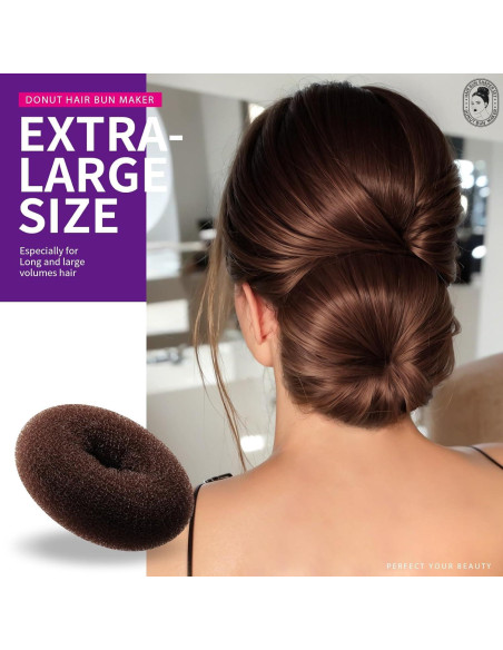 Conjunto Hacer Moño Donut Teenitor - 7 Piezas Marrón