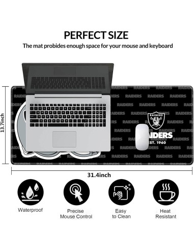 Alfombrilla de Ratón Grande Malogtan 800mm x 300mm Fútbol