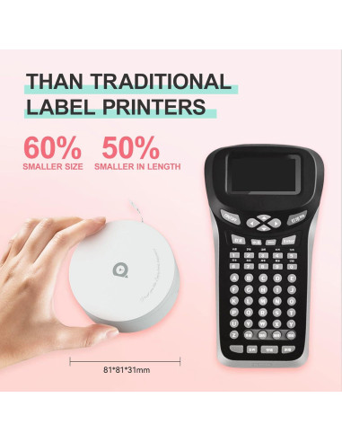 Impresora de Etiquetas Portátil PeriPage L1 Rosa - Bluetooth, Sin Tinta