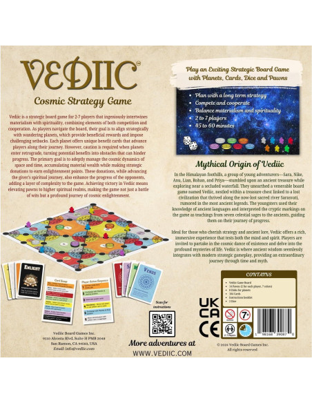 Juego de Mesa Vediic - Estrategia Cósmica para 2-7 Jugadores