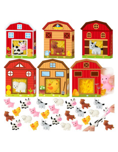 24 Juguetes Squishy Animales de Granja CY2SIDE con Caja Regalo