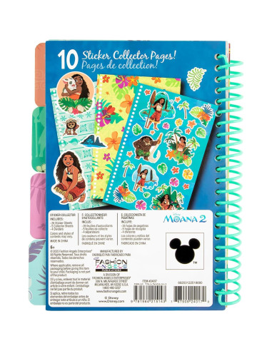 Libro de Stickers Disney Moana Fashion Angels - 1000 Stickers