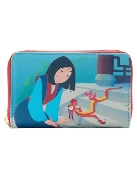 Billetera Loungefly Disney Mulan con Cierre y 4 Ranuras