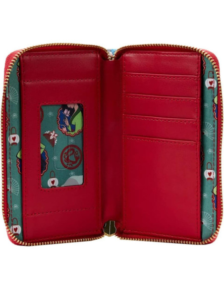 Billetera Loungefly Disney Mulan con Cierre y 4 Ranuras