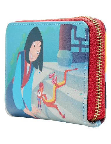 Billetera Loungefly Disney Mulan con Cierre y 4 Ranuras