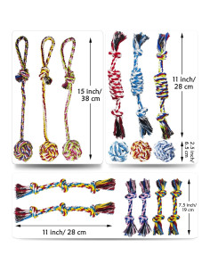 Set de Juguetes de Cuerda para Perros Pequeños Koyukuk 15 Piezas 2