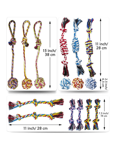 Set de Juguetes de Cuerda para Perros Pequeños Koyukuk 15 Piezas