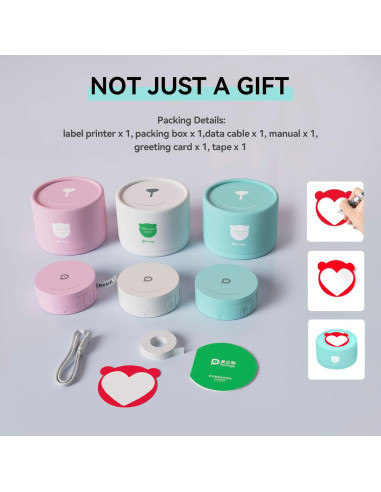 Impresora de Etiquetas Portátil PeriPage L1 Rosa - Bluetooth, Sin Tinta