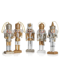 Adorno Colgante Cascanueces Ornativity Set 5 Piezas 12.7 cm