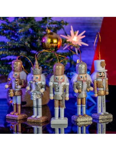 Adorno Colgante Cascanueces Ornativity Set 5 Piezas 12.7 cm