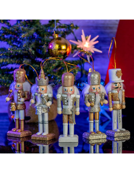 Adorno Colgante Cascanueces Ornativity Set 5 Piezas 12.7 cm