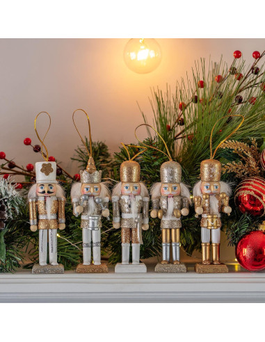 Adorno Colgante Cascanueces Ornativity Set 5 Piezas 12.7 cm