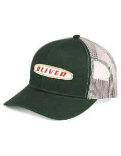 Gorra Oliver Logo Ovalado Verde con Malla Beige Unisex