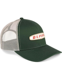 Gorra Oliver Logo Ovalado Verde con Malla Beige Unisex 2