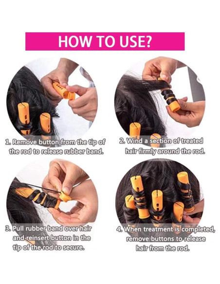 Juego de 100 Varillas de Rizar Cabello YOROSTAR - Sin Calor