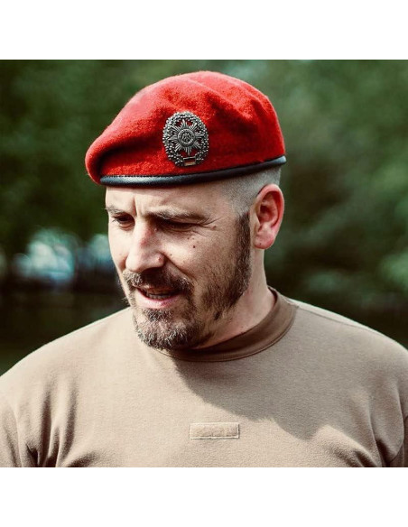 Boina Militar Gajaous para Hombre y Mujer - 100% Lana, Talla Única, Color Verde