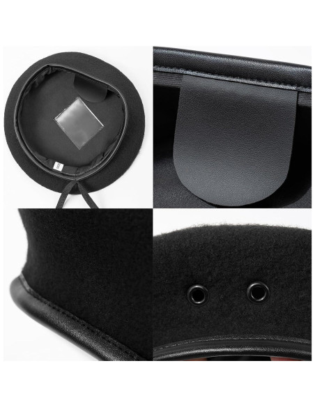 Boina Militar Gajaous para Hombre y Mujer - 100% Lana, Talla Única, Color Verde