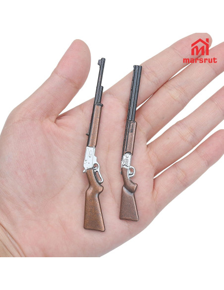 Set 2 Rifles Miniatura Marsrut 1/12 para Casa de Muñecas