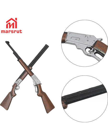 Set 2 Rifles Miniatura Marsrut 1/12 para Casa de Muñecas