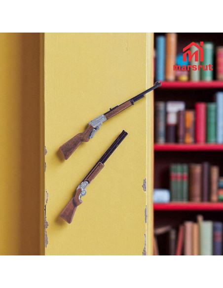 Set 2 Rifles Miniatura Marsrut 1/12 para Casa de Muñecas