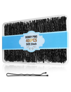 400 Horquillas Negras Cyluer Curvadas para Cabello - 5.08 cm