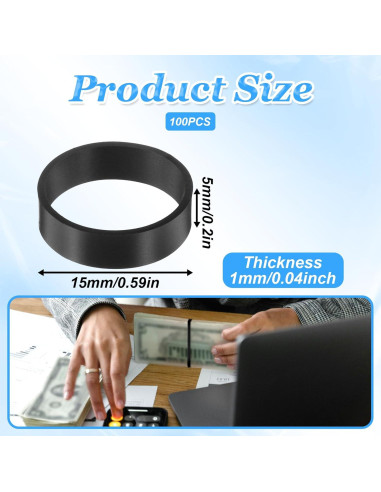 100 Bandas Elásticas de Silicona Exclaith 15mm Reutilizables