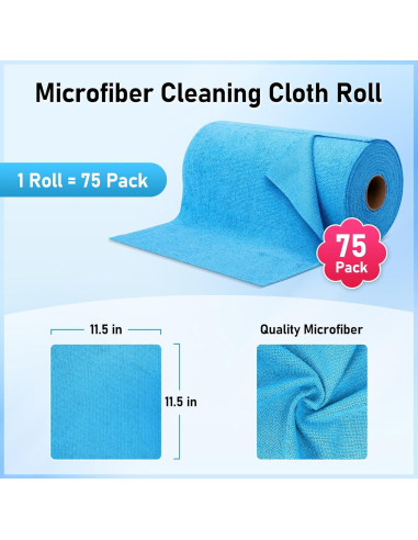 Toallas de Microfibra HOMERHYME 75 Piezas 29.2x29.2cm