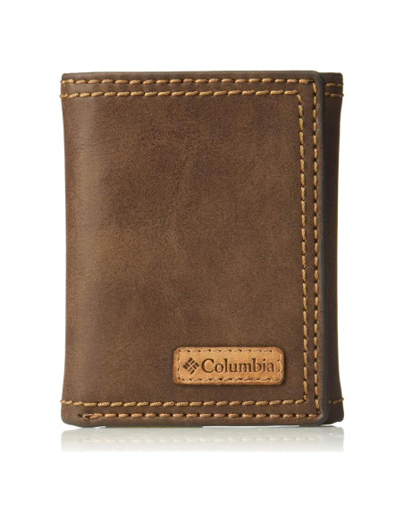 Billetera Trifold RFID Hombre Columbia Marrón Casual