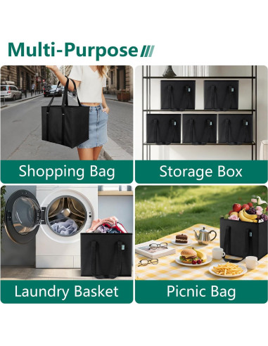 Bolsas de Compras Reutilizables TidyNestly 4 Piezas 32L