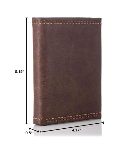 Billetera Trifold RFID Hombre Columbia Marrón Casual