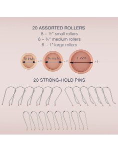 Rulos Calientes Conair Compactos 20 Piezas 1/2" a 1" 2
