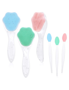 Juego de 6 Cepillos Exfoliantes Faciales y de Labios Tessco