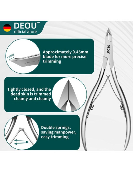 Tijeras de Cutícula DEOU Profesionales de Acero Inoxidable
