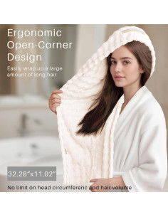 Toallas de Microfibra para el Cabello ROLSHOL - Paquete de 3 2