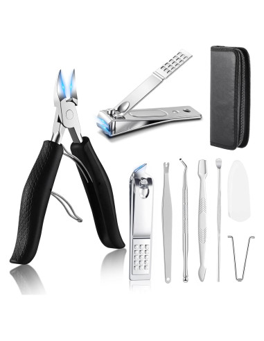 Juego de Pedicura Profesional Fvbber 8 Piezas Uñas Gruesas