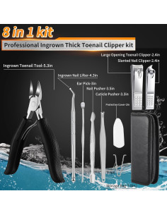 Juego de Pedicura Profesional Fvbber 8 Piezas Uñas Gruesas 2