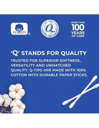 Bastones de Algodón Q-tips 100% Algodón 500 Unidades