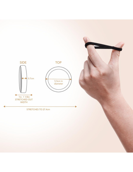 Bandas para el Cabello Kitsch Negras Sin Daño - 20 Unidades