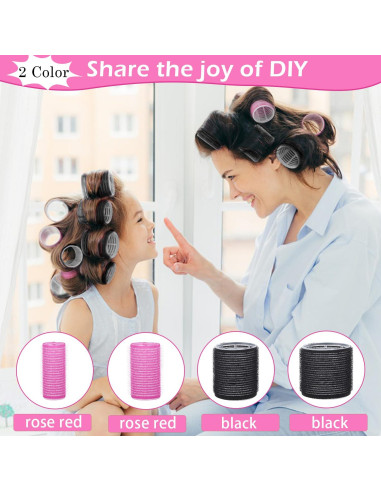 Juego de Rulos Autoadhesivos OJXKZ 50 Piezas para Cabello