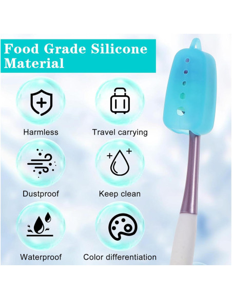 Cubiertas de Silicona TIESOME para Cepillos de Dientes - 10 Paquetes