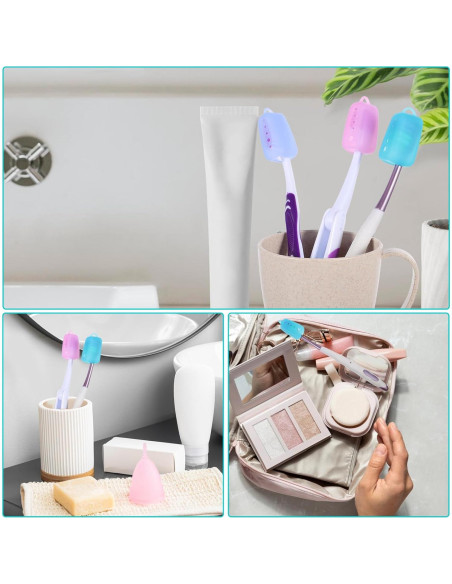 Cubiertas de Silicona TIESOME para Cepillos de Dientes - 10 Paquetes