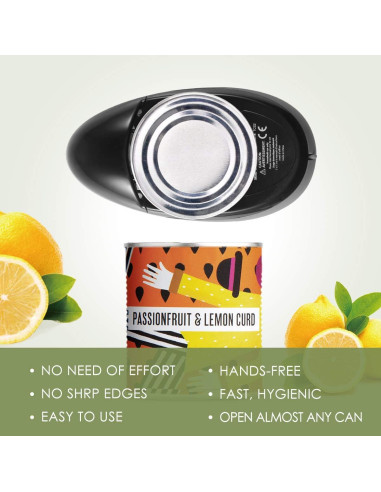 Abrelatas Eléctrico Automático Genérico 70W Negro Ergonomico