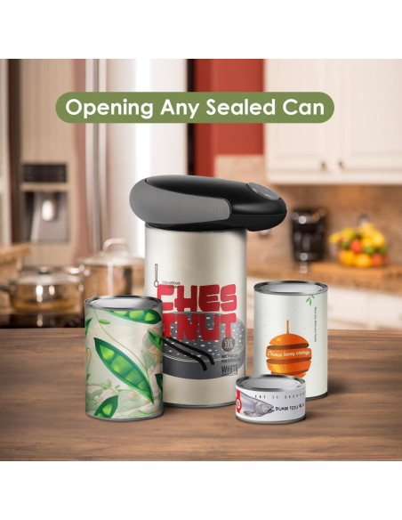 Abrelatas Eléctrico Automático Genérico 70W Negro Ergonomico