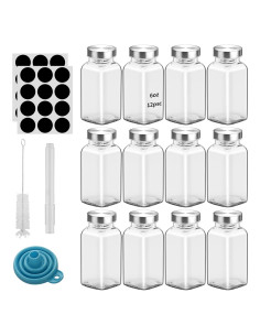 Set de 2 Tarros de Especias de Vidrio 6 oz eispapa con Tapas