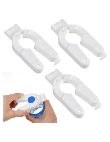 3 Piezas Abrebotellas Multifuncional Ymapinc Blanco Ergonomico