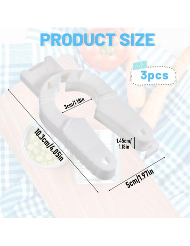 3 Piezas Abrebotellas Multifuncional Ymapinc Blanco Ergonomico