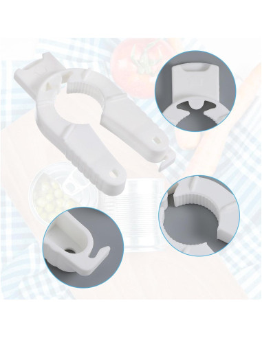3 Piezas Abrebotellas Multifuncional Ymapinc Blanco Ergonomico