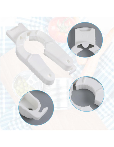 3 Piezas Abrebotellas Multifuncional Ymapinc Blanco Ergonomico